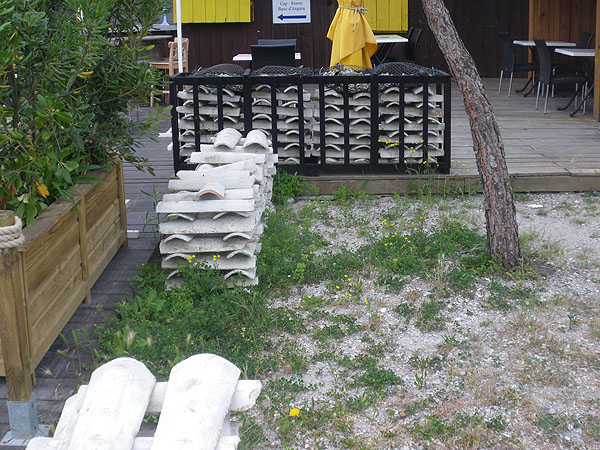 Oyster farm bedding