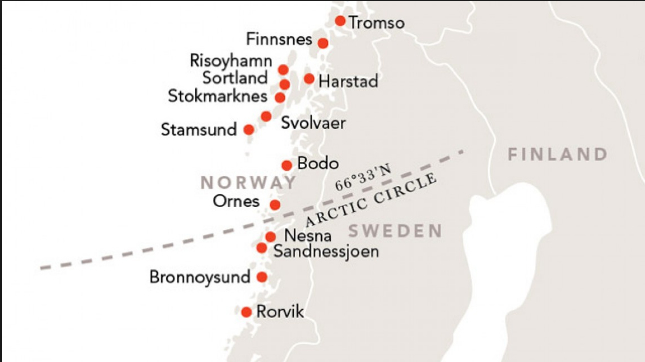 map arctic circle